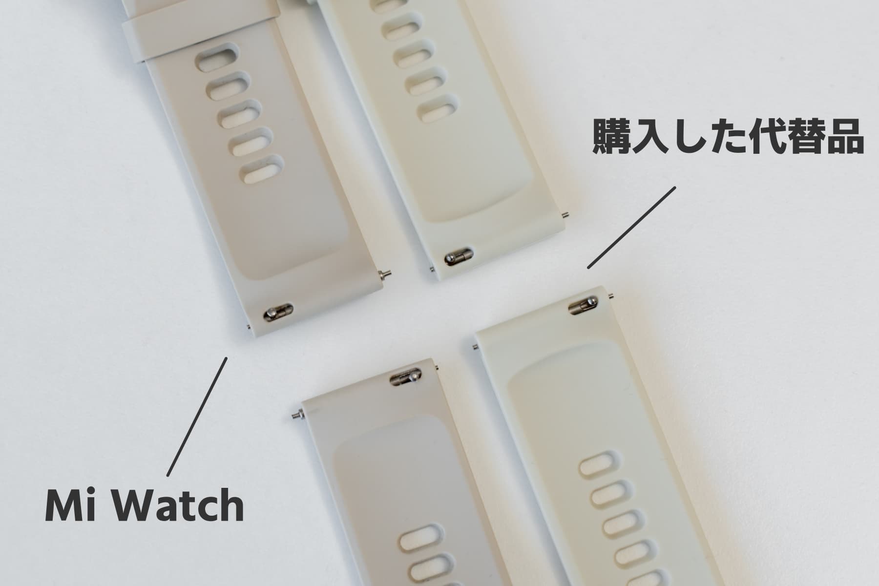 本家 Mi Watch と代替品の構造の違い