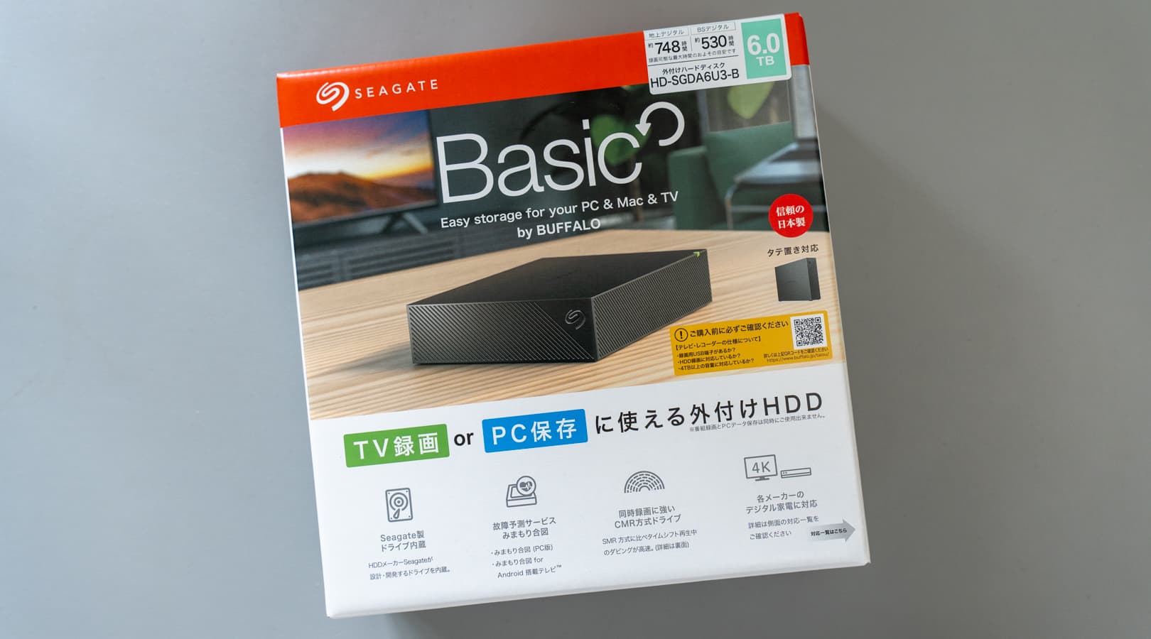 BUFFALO 外付けHDD Seagate Basic HD-SGDA6U3-B